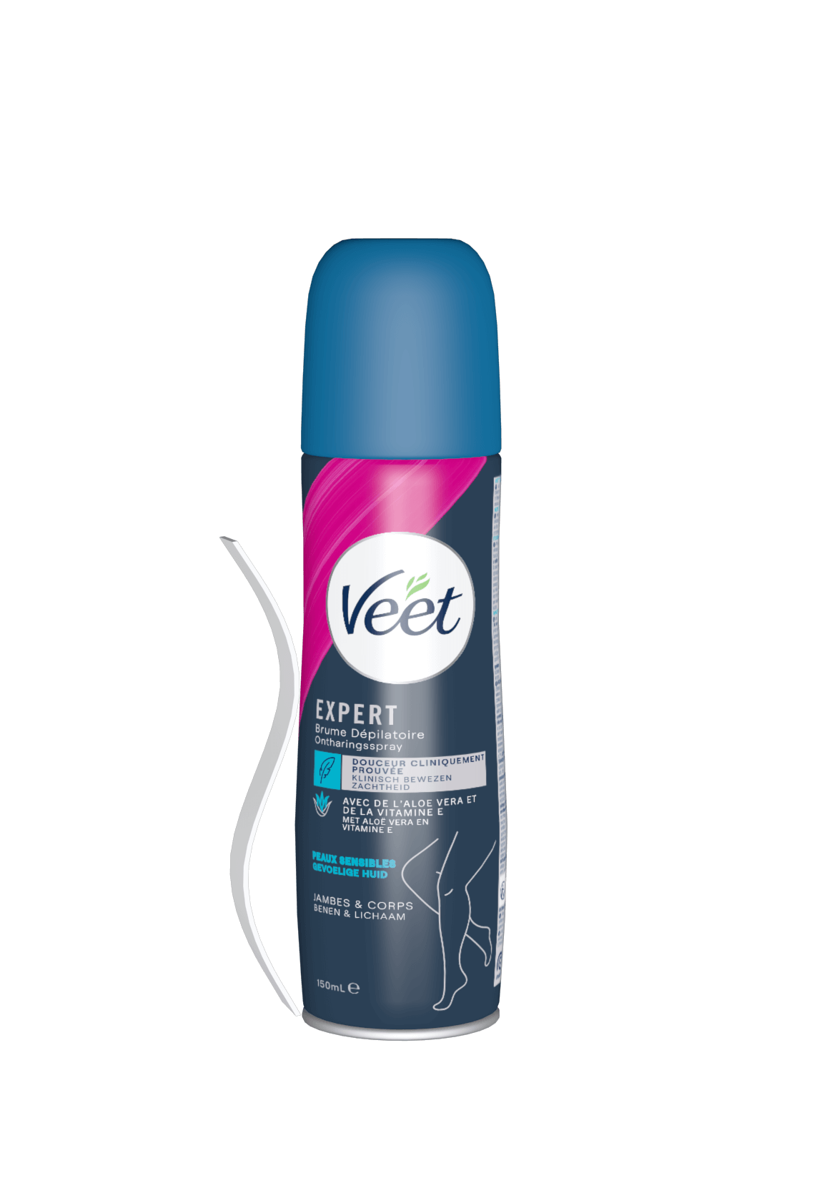 Brume dépilatoire pour peaux sensibles – Jambes & Corps – Veet Expert – 150ml | Veet